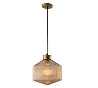 DONHEK Lámparas Colgantes de Vidrio Acanalado Transparente Industrial Vintage Loft Bar Araña Geometría Creativa Lámpara Colgante Lámparas de Techo Ajustables en Altura Star of Light