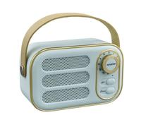 Doni Bomboniere 1 unids Speaker Bluetooth Retro Portátil Altavoz Inalámbrico Vintage Bluetooth 5.0 Estéreo TWS USB TF Card AUX Mini Altavoz para Casa Viajes Fiesta Regalo (Celeste)