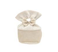 Doni Bomboniere 12 bolsas para peladillas redondas con tirantes, aniversario, boda y lazo central con corazones, ideas de regalo completas originales económicas