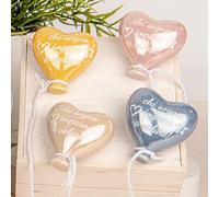 Doni Bomboniere 12 imanes con forma de globo de colores con frase en inglés "Chi sogna aprende a volar". Imanes originales para regalo de boda, nacimiento, cumpleaños, ideas completas
