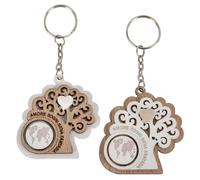 Doni Bomboniere 12 llaveros con árbol de la boda de plata dorada comuniones confirmación eventos tema y vida mapamundi palabras significativas ideas regalo completas originales baratas