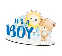 Doni Bomboniere Baby 1 unidad simpática inscripción de apoyo con Shower Gender Reveel arco iris sol y osito It'a Boy Ideas regalo completas originales baratas