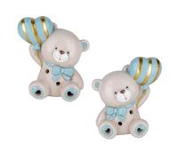 Doni Bomboniere Bautizo 1 unidad lámpara LED con osito primer cumpleaños globo entre las manos y lazo azul en el cuello Ideas regalo completas originales baratas