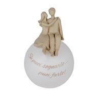 Doni Bomboniere Boda 1 unidad Lámpara LED con enamorados sentados aniversario en una esfera que se ilumina escrita si puedes soñarlo... Hacerlo Ideas de regalo completas originales baratas