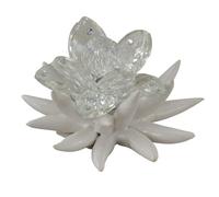 Doni Bomboniere Boda 1 unids Escultura Erizo Blanco con Aniversario Flor Central de Swarovski Grande Ideas de Regalo Completas Originales Baratas