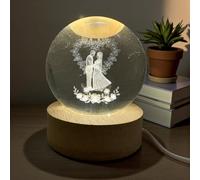 Doni Bomboniere Boda 1 unids Lamapada Led Bola Todo Aniversario Hay Un Módulo Que Ilumina La Imagen Clara Y Muestra En Claro La Pareja Novios Abrazados Ideas Regalo Completas Originales