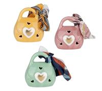 Doni Bomboniere Comunión 1 unidad lámpara LED en forma de 18 años cumpleaños 40 30 bolso perforado con corazones en el centro Un corazón pequeño detalles dorados en el mango pañuelo atado ideas regalo