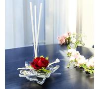 Doni Bomboniere Graduación 1 unidad ambientador con rosa de cristal con 5 pétalos de cristal con rosa de imitación roja con trenza corazón ideas regalo madre San Valentín baratas