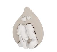 Doni Bomboniere Icono de boda con dos enamorados y aniversario, corazones encerrados en una gota. Ideas de regalo originales y económicas. 2 unidades