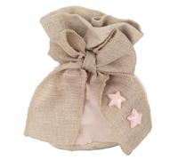 Doni Bomboniere Nacimiento 12 uds. Preciosa bolsa de bola para bautizo peladillas con lazo y estrellas rosas en la línea del tirantes, ideas de regalo completas originales económicas