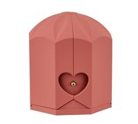 Doni Bomboniere San 1 unidad caja rosa: una vez abierta Valentino estabilizada iluminada por luz LED y encerrada cúpula de plexiglás. La caja también tiene un cajón contenedor