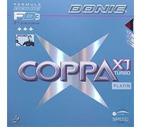DONIC Revestimiento Coppa X1 Turbo Platino, negro, 2,3 mm