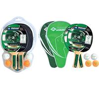 Donic-Schildkröt Champs 400 Set de Tenis de Mesa con Fundas y Pelotas | 2 raquetas, 2 fundas, 4 pelotas, mango cóncavo, esponja de 1,5 mm, calidad de ocio, para 2 jugadores