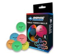 Donic-Schildkröt Pelota de Tenis de Mesa 649015, Colour Popps, Calidad Poly 40, Paquete 6X