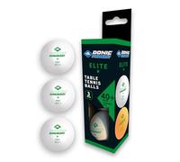 Donic-Schildkröt Elite 1 Estrella | Set 3 Pelotas Poly 40+ | Nivel Recreativo/Entrenamiento | Ø 40 mm - Blanco