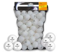 Donic-Schildkröt Pelota de Tenis de Mesa Jade, Calidad Poly 40+, 72 Uds. En una Bolsa de Malla, Color Blanco