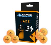 Donic-Schildkröt Jade Pelotas Tenis de Mesa | Poly 40+ 40 mm | Pack 6 Unidades en Blíster | Colores Naranja/Blanco | Ideal Entrenamiento y Ocio