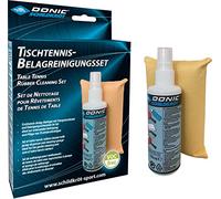 Donic-Schildkröt Kit de Limpieza para Raquetas de Tenis de Mesa, 100 ml de Espuma Limpiadora en una Bomba Pulverizadora y Esponja de Limpieza, para Renovar las Almohadillas de las Raquetas, 828529
