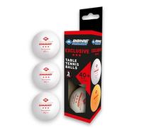 Donic-Schildkröt Pelotas de Tenis de Mesa 3 Estrellas | Calidad Poly 40+ ITTF | Pack de 3 Pelotas | Aprobadas para Competición | Blancas