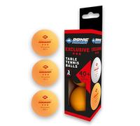 Donic-Schildkröt Pelotas de Tenis de Mesa 3 Estrellas Exclusive, Calidad Poly 40+