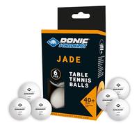 Donic-Schildkröt Pelotas de Tenis de Mesa Jade | Pack de 6 Unidades | Diámetro 40 mm | Material ABS | Color Blanco | Ideal para Ocio y Entrenamiento