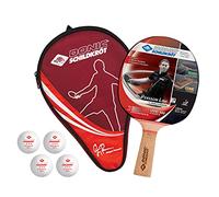 Donic-Schildkröt Set de Tenis de Mesa Persson 600, 1 Raqueta con Mango de Corcho, 4 Pelotas 3-Estrellas, 1 Funda, Gran Set Completo para un Comienzo Inmediato, 788450