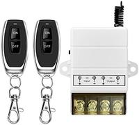 DONJON Interruptor Remoto inalámbrico con 328 pies de Largo Alcance DC 12V-72V para alarmas antirrobo,Puertas Lind del Rodillo de Seguridad, barreras para Puertas,ciclos de Motor