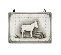Donkey - Cubierta superior para estufa eléctrica, tijeras rústicas de troncos vintage, no marrón, lavable, impermeable, para inducción o decoración de cocina de cabina eléctrica, 28 x 20 pulgadas