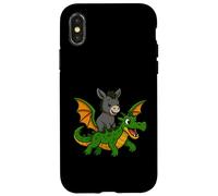 Donkey Dragon Riding Zoo Day Animal Lover Niños Niñas Niños Carcasa para iPhone X/XS