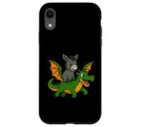 Donkey Dragon Riding Zoo Day Animal Lover Niños Niñas Niños Carcasa para iPhone XR