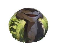 Donkey in the Jungle - Gorro de ducha de doble capa para mujer, reutilizable, diseño de gran tamaño adecuado para todas las longitudes de cabello, adecuado para niñas, spa y salón de belleza en casa.