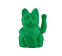 Donkey Lucky Cat Vivid Green Maneki Neko - Gato de la suerte (15 cm), color verde intenso