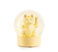 DONKEY Maneki Neko Lucky Globe - Bola de nieve con el gato de la suerte original, 11,5 cm de alto, color amarillo