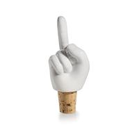Donkey Products Wine Stopper Fck Hands, Tapón de Vino, Corcho, Porcelana, Corcho Blanco