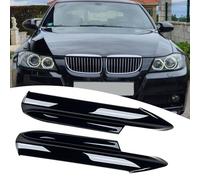 Donkivvy 2 unids parachoques delantero borde divisor solapa para BMW Serie 3 E90 E91 320i 330i 2005-2008, negro