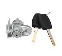 Donkivvy Cilindro de cerradura de puerta delantera izquierda con 2 llaves para Ford Focus C-Max S-Max, pieza de repuesto 1552849