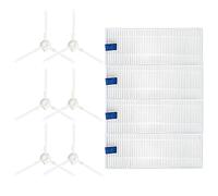 Donkivvy Kit de 10 filtros de cepillo lateral para Rowenta Explorer 20 40 45 50 Series RG687 RR682 RR688 Robot Aspiradora, 4 filtros HEPA, 6 cepillos laterales