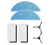 Donkivvy Kit de 6 paños de fregona con filtro lateral para robot aspirador Cecotec Conga Eternal Pet Max X-Treme, 2 filtros HEPA, 2 cepillos laterales, 2 paños de fregona
