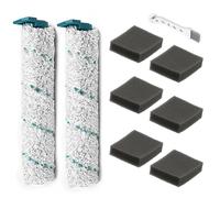 Donkivvy Kit de 9 esponjas de Filtro de Cepillo de Rodillo para aspiradoras inalámbricas para Leifheit LH11914 LH11923 Regulus Aqua PowerVac, 2 cepillos de Rodillo, 6 esponjas de Filtro, 1 Cepillo de