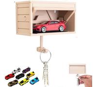 Donko Car Garage Key Holder with Opening Door,garage Key Holder,Funny Wall Mount Car Garage Key Rack,3D Printed Key Organizer Wall Mount,Easy Installation Key Rack for Entryway-Cars are random-E