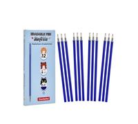 Donluhu 12 Recambio Boligrafo Borrable, Minas de Repuesto Borrables Azules, Compatibles con Legami, Fáciles de Borrar, Punta de 0,7 mm, Altura 13 cm