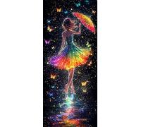 Donna Dipingere con i Numeri Adulti, Misura XXL 35x105cm,Farfalla Paint by Numbers Kit Principianti Con 3 Penne, Kit Fai Da Te, Hobby Creativi Adulti Regalo Donna Decorazioni, (Senza Cornice) P0M-137