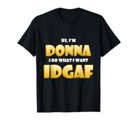 Donna Joke Idgaf Meme Funny Halloween Costume For Donnas Camiseta