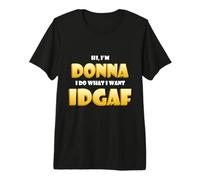 Donna Joke Idgaf Meme Funny Halloween Costume For Donnas Camiseta Premium