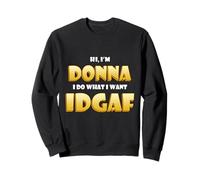 Donna Joke Idgaf Meme Funny Halloween Costume For Donnas Sudadera