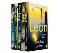 Donna Leon Commissario Brunetti Mysteries 5 Books Set (Give Unto Others, The Temptation of Forgiveness, Unto us a Son is Given, Trace Elements, Transient Desires)