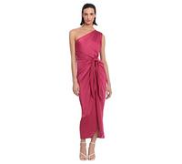 Donna Morgan with Tie Waist Occasion Party Guest of Vestido de Mujer One Shoulder Faux Wrap Light Charmeuse Maxi con Corbata Cintura Ocasión Event Fiesta Invitado, Vivacious, 42