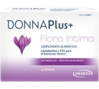DONNAplus Flora Íntima | Complemento Alimenticio para el Bienestar Íntimo con Lactobacillus y FOS - 14 Cápsulas