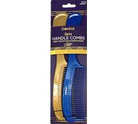 DONNA PREMIUM PEARL COMBO Mango 2 piezas Peines Ideal para todo tipo de cabello, peine de peinado para mujeres, hombres y salón de belleza, caqui, azul
