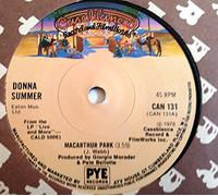 Donna Summer - Donna Summer - Macarthur Park - 7" Single 1978 - Casablanca Records CAN 131 - UK Press